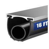 FLKQC Garage Door Seals Bottom Rubber Strip, Weather Stripping Kit Seal Strip Replacement, Universal Weatherproof Threshold Buffering Sealing Rubber 4\" Width (1/4 Inch T-End, 16FT Long)