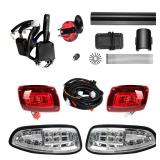 Shu-Ran LED Golf Cart Headlight Taillight Fit for EZGO RXV 2016+ Gas & Electric, 12V Deluxe Golf Cart Lights Kit with Turn Signals Kits, Brake Lights, Horn