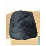 Luxlovery Velvet Plush Fluffy Flannel Bedding - Dark Black Minimalist Bedding - Solid Pale Black Blanket Quilts - Modern Heavyweight Winter Warm Comforter Set