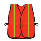zojo High Visibility Safety Vests 10 Packs,Adjustable Size,Lightweight Mesh Fabric, Wholesale Reflective Vest for Outdoor Works, Cycling, Jogging, Walking,Sports - Fits for Men Women (Neon Orange)