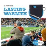 Giant BioGEAR GameWarmer Bleacher Seat, Rechargeable Battery-Operated Heated Stadium Seat Cushion, Spill-Resistant Stadium Chair or Heated Camping Chair, Lasts up to 5 Hours, Recharges Cell Phones