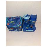 Bento Lunch Box for Kids with 17oz Soup Thermo,Insulated Tumbler Water Bottle and Insulated Lunch Bag,Leak-Proof 3 Compartment Lunch Food Container with Ice Pack for Kids to School-Dinosaur