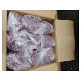 18 Pcs Red Velvet Ornaments for Christmas Tree, 3.15 in Burgundy Christmas Velvet Ornaments, Bulk Flocked Xmas Tree Ball Ornament Hanging Decoration for Xmas Holiday Home Party (Dark Wine Red)