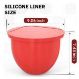 5QT Silicone Liners Compatible with KitchenAid 5QT Stand Mixers Liner Replacement for Kitchen Aid Mixer Attachments & Accessories, 3-Pack Liners with 3 Lids
