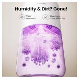 Provirtec MistFree Evaporative Humidifier for Bedroom, 3L No White Dust for Sensitive Individuals, Auto Humidity Control, Works with Tap Water, Night Light, Easy Clean Tank for Home & Small Room