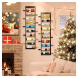 AQAREA Wall Mounted Wine Rack: Metal Hanging 10 Bottle Wine Holder - Black Wine Storage Rack