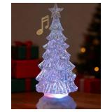 Christmas Tree Snow Globe - Electric Snow Globes with Swirling Glitter, Lighted Snowglobes Light Up, Unique Xmas Gifts for Men Women, Holiday Decorations