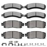 SCITOO Brake Pads Kits Front Rear Fit for Buick Rainier,for Chevy SSR,Trailblazer EXT,for GMC Envoy,Envoy XL,Envoy XUV,Jimmy,for Isuzu Ascender,for Oldsmobile Bravada,for Saab 9-7x