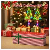 WdtPro Solar Christmas Pathway Lights Outdoor Decorations, 10 Pack Xmas Tree Candy Lights for Yard Walkway Lawn Porch, 10 Modes Led Waterproof Garden Patio Stake Lights Holiday Decor