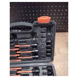 LOZAGU 33PCS Magnetic Nut Driver Set with Long Handle | 6 Inch Long Nut Driver Set | SAE and Metric | 1/4 Inch Hex Shank | Cr-V Steel