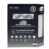 AllerEase Platinum Zip-Off Top Waterproof Mattress Protector Queen Size 360 Degree Zipper Allergen Barrier Temperature Balancing Luxurious Plush Top Separately Machine Washable Mattress Cover (White)