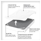 AllerEase Platinum Zip-Off Top Waterproof Mattress Protector Queen Size 360 Degree Zipper Allergen Barrier Temperature Balancing Luxurious Plush Top Separately Machine Washable Mattress Cover (White)