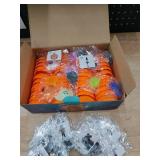 Jo.Devivre Halloween Party Favors for Kids, 48 Pcs Pumpkin with Squishy and Building Blocks, Halloween Goodie Bags Fillers Trick or Treat Classroom Prizes Toys Gifts for Kids