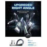 AINOPE USB C to USB C Cable 60W 2Pack 6.6ft C to C Cable Fast Charging Type C Charger Fast Charging Right Angle Sideways Phone Charger USBC - USBC for iPhone 17 Pro Max 16 Accessories Samsung S25 iPad