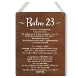 Woodamore Psalm 23 Wall Art - Christian Decor For Home, Scripture Wall Art Prints, Religious Gifts Bible Artwork, Inspirational Wall Decor Bible Verse Wall Hanging Sign For Bedroom Bathroom Office
