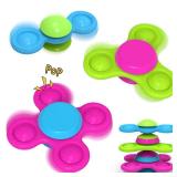 3PCS Silicone Suction Cup Spinner Toys for 1-2 Year Old Boys & Girls | Sensory Baby Bath Toys for Toddlers 12-18 Months | Birthday Gifts for Infants | Spinning Top Travel Toys