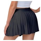 Eleloveph Mini Pleated Tennis Skirt for Women: Black Flowy Skorts for with Shorts Pockets - Athletic Trendy 18-35 - Golf Pickleball Casual 2025 S