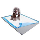 TidyFriend Dog Pee Pad Holder Tray Fits for 30â x 36â Pee Pads with Corner Lock Holes, Raised Edges, Non-Spill, Easy to Clean Silicone Dog Potty Tray Holder, for Indoor Floor Protection (Lig