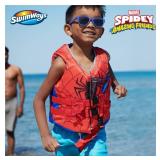 SwimWays Marvel Swim Trainer Life Jacket, US Coast Guard Approved Life Vest Kids Swim Vest, Pool Floats & Life Jackets for Kids 33-55 lbs, Spidey