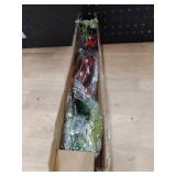 CISDUEO Christmas Decoration Floral Greenery with Berries and Christmas Balls Red Pinecone 27.55 Inch Wreath Xmas Door Swag for Front Door Festival Decor Wall Arch Window