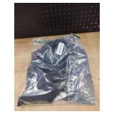 Girls Solid Color Lapel Suit Coat Button Down Long Seelve Blazer Jacket Black 160