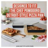 Chef Pomodoro Detroit Pizza Pan LID â 10 x 14-inch (25 x 35.5 cm) â Designed for Detroit Pizza Pan, Holds Heat & Humidity, Stackable, Prevents Drying, 1.5mm Thick Aluminum