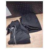 SUUKSESS Women 2 Piece Lounge Matching Sets Wide Leg Sweatpants Half Zip Oversized Sweatshirts (Black, XL)