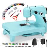 Mini Sewing Machine, Portable with Extension Table & Sewing Kit, Dual Speed Control, Built-in Light, Ideal for Beginners & Quick Household Repairs