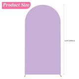 Putros Wedding Arch Cover 6.6FT Lavender Spandex Fitted Round Top Chiara Backdrop Stand Covers for Wedding Birthday Party Decoration