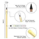 Ainiv Everlasting Pencil - 20 Pack Infinity Pencils with 20 Extra Erasers, Ideal for Home, Office, School Writing & Drawing