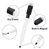 IHPUKIDI Magnetic Dry Erase Markers Fine Point Tip, 48-Pack Whiteboard Markers Dry Erase Marker with Eraser Cap, Low Odor Whiteboard Markers for Kids Teachers