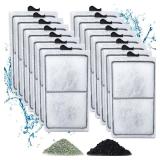 Zuqqony 15 Pack PF-S Filter Cartridges Compatible with Silenstream PF10 Power Filters, Remplacement Aquarium Carbon Cartridge with Zeolite