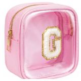 Travel Clear Makeup Bag Toiletry Bag, Make up Bag Waterproof Toiletry Bags for Women Cosmetic Bag Preppy Stuff Brithday Gifts for Women Personalized Pink Mother Girlfriend Wife Gifts