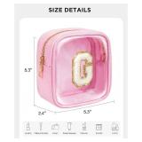 Travel Clear Makeup Bag Toiletry Bag, Make up Bag Waterproof Toiletry Bags for Women Cosmetic Bag Preppy Stuff Brithday Gifts for Women Personalized Pink Mother Girlfriend Wife Gifts