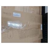 MEETION Ergonomic Keyboard and Mouse Wireless Combo, Wave Keys Natural Typing, 2.4G USB Receiver Wireless Keyboard with Wrist Rest, 4 Adjustable DPI Optical Mouse, Computer/Laptop/Windows/Mac, Black