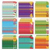 Tinlade 90 Pieces Scratch and Sniff Bookmarks Fruit Scented Bookmarks Classroom 9 Styles Cute Marshmallow Pizza Apple Peach Back to School Stuff for Kids Valentine