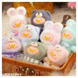 TOYZERO + Official Lulu The Piggy Blind Box - Joyful Time Series Plush Keychain Blind Boxes Figures Cute Stuffed Animals Mystery Box Collectibles Toys Home Decorations Birthday Gifts, Single Box