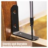 18-Pack L Shape Corner Brackets, Stainless Steel Metal Angle Braces for Wood Furniture, Heavy Duty Black 2 inch Shelf Bracket with Long Screws for Household Project (L Shape Black)