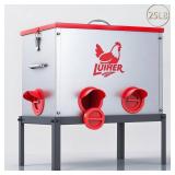 LUIHER Poultry Feeder-25LB no Waste chincken Feeder 6 Ports Large Capacity Galvanized Metal Poultry Feeder with Legs and Lids - Reduces Refilling Frequency Chicken Feeding Equipment for Hen Coop