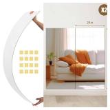 Briwooody 2 Pcs Home Gym Mirror 36