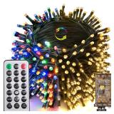 Joomer Color Changing Christmas Lights, 164FT 500 LED String Lights with Remote Timer Dimmable Fairy String Outdoor Waterproof for Christmas Decoration (Warm White to Multicolor)
