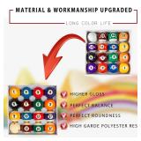 Collapsar Deluxe 2-1/4\" Billiard Pool Balls Marble-Swirl Style Billiards Ball Complete 16 Ball Set (Several Style Available) (PRO Premium)