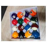 Collapsar Deluxe 2-1/4\" Billiard Pool Balls Marble-Swirl Style Billiards Ball Complete 16 Ball Set (Several Style Available) (PRO Premium)