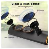 SOULION R50 Bluetooth Computer Speakers, 3.5mm PC Sound Bar for Desktop Monitor, Wired USB Powered & Colorful LED Lights with Switch Button, Surround Sound Soundbar PC Spearkers for Computer