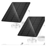 Solar Panel 5W Compatible Camera Essential 2K Outdoor(2nd Gen) Essential Spotlight Camera, for Spotlight Cam Plus/Pro, 13ft Cable IP66 Waterproof with Type-C to DC Adapter -2Pack