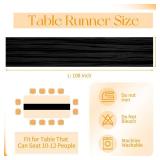 10 Pack Black Cheesecloth Table Runner 17x108 Inch Boho Gauze Cheese Cloth Table Runners for Wedding Party Baby Shower Birthday Home Decor