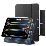 ESR for iPad Pro 11 Inch Case (M5/M4) 2025/2024, Strong Magnetic Attachment, Slim Trifold Stand Case, Supports Pencil Pro and Pencil(USB-C), Tough Protection, Auto Sleep/Wake, Rebound Series, Black