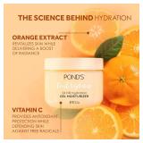 PONDâS Fresh Hydration Gel Moisturizer â 24 HR Hydration with Orange Extract & Vitamin C â Alcohol & Oil-Free Face Moisturizer â Dermatologist Tested, 3.4 oz