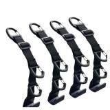 BEATUNEE Car Headrest Hooks, Backseat Storage Organizer Hangers, Universal Vehicle Seat Back Hooks, 4 Pack