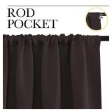 NICETOWN RV Blackout Curtains for Camper Windows, Toffee Brown, 42\" x 36\", Set of 2, Kitchen Curtains, Short Blackout Drapes, Thermal Insulated Rod Pocket Window Treatment Draperies for Nursery